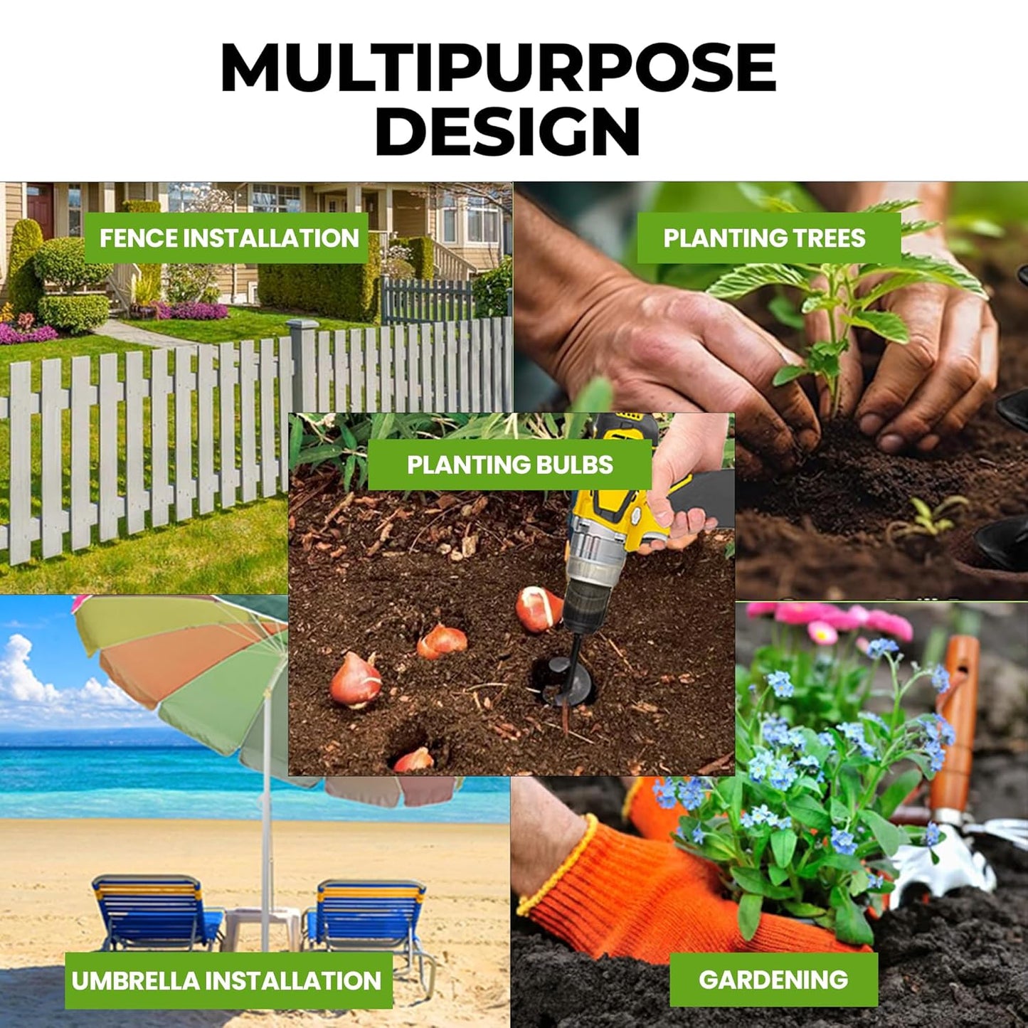 Auger Drill Bits for Gardening