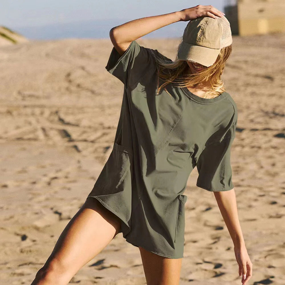 Vintara Oversized T-Shirt Romper
